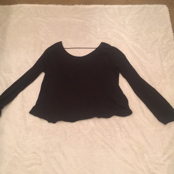 Free People Open back flowy black top - Picture 1 of 6